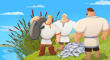 Кадры из мультфильма Три богатыря и Наследница престола